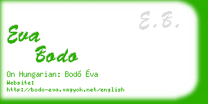 eva bodo business card